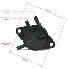 Briggs & Stratton fuel pump side profile highlighting mounting points for straightforward installation
