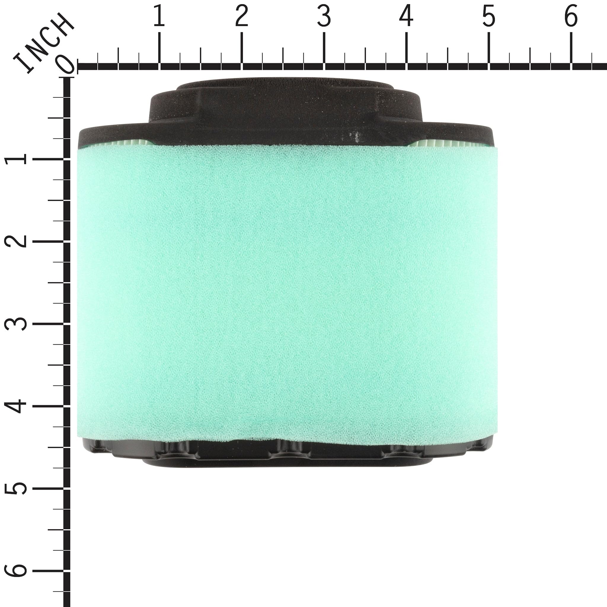 Briggs & Stratton pleated-paper close-up showing increased filtration area benefit