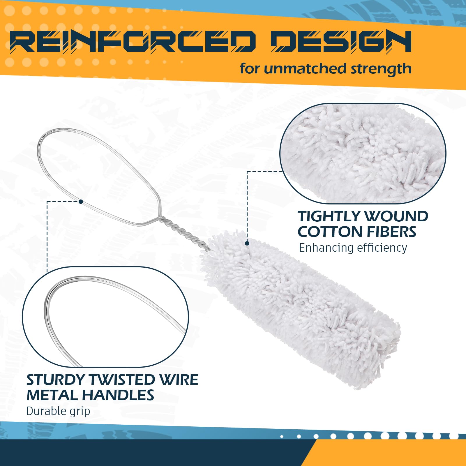 BrightRow detailed swab fibers showing high absorption and even lubricant release