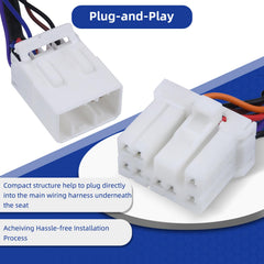 briidea wiring plug detail showing factory harness compatibility and no-splice install