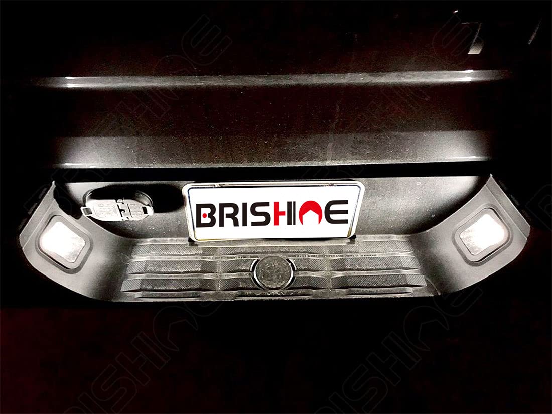 BRISHINE footwell and vanity light comparison showing brighter interior lighting