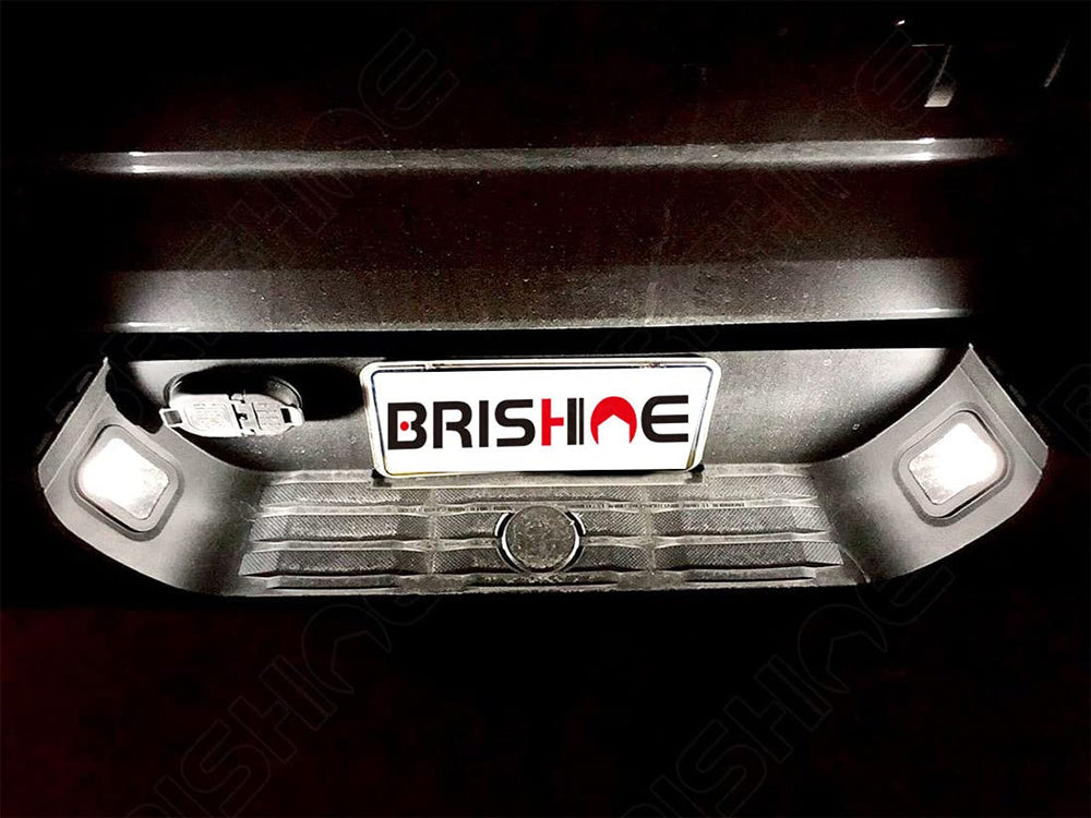 BRISHINE footwell and vanity light comparison showing brighter interior lighting