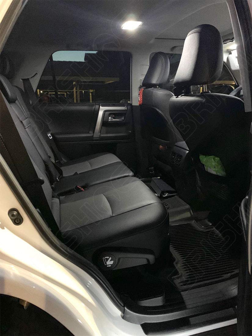 BRISHINE license plate light on GX470 showing secure fit and whiter output