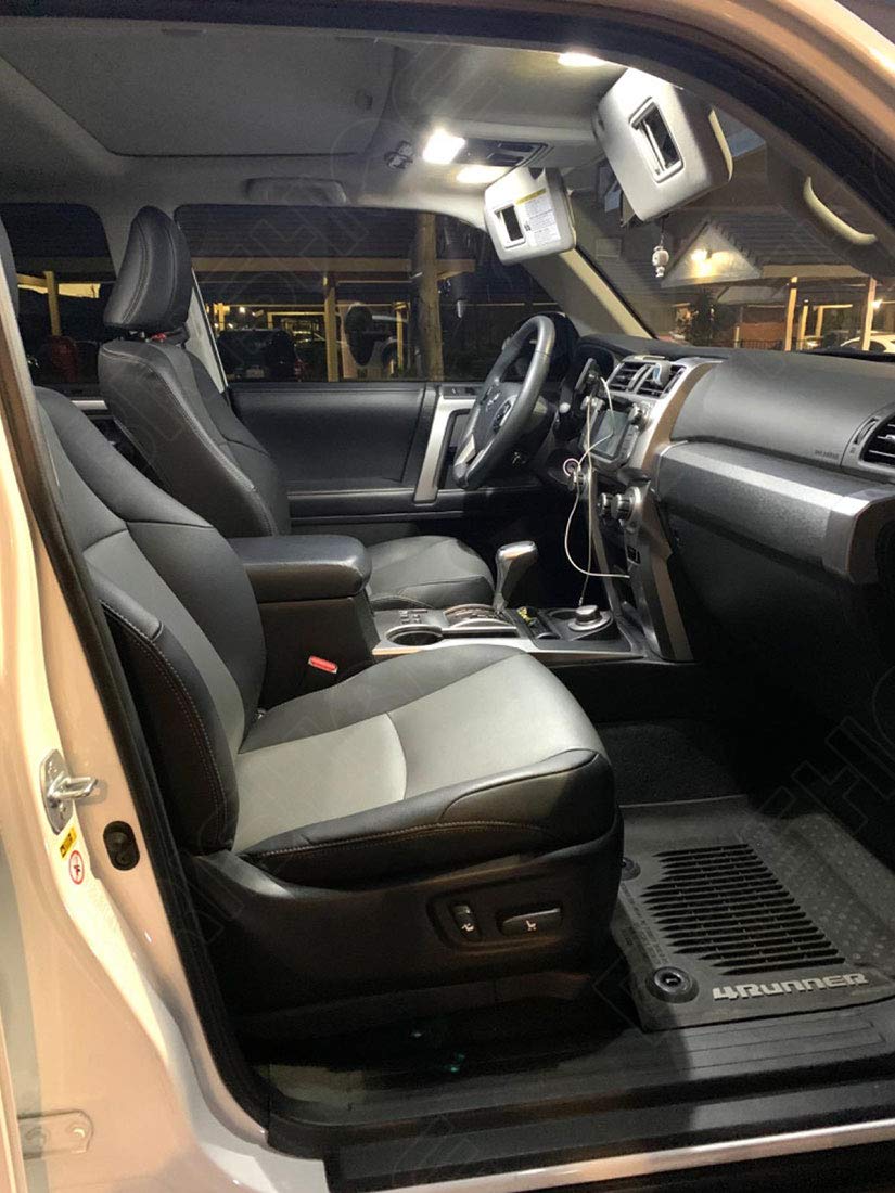 BRISHINE map and vanity lights lit inside GX470 for improved visibility