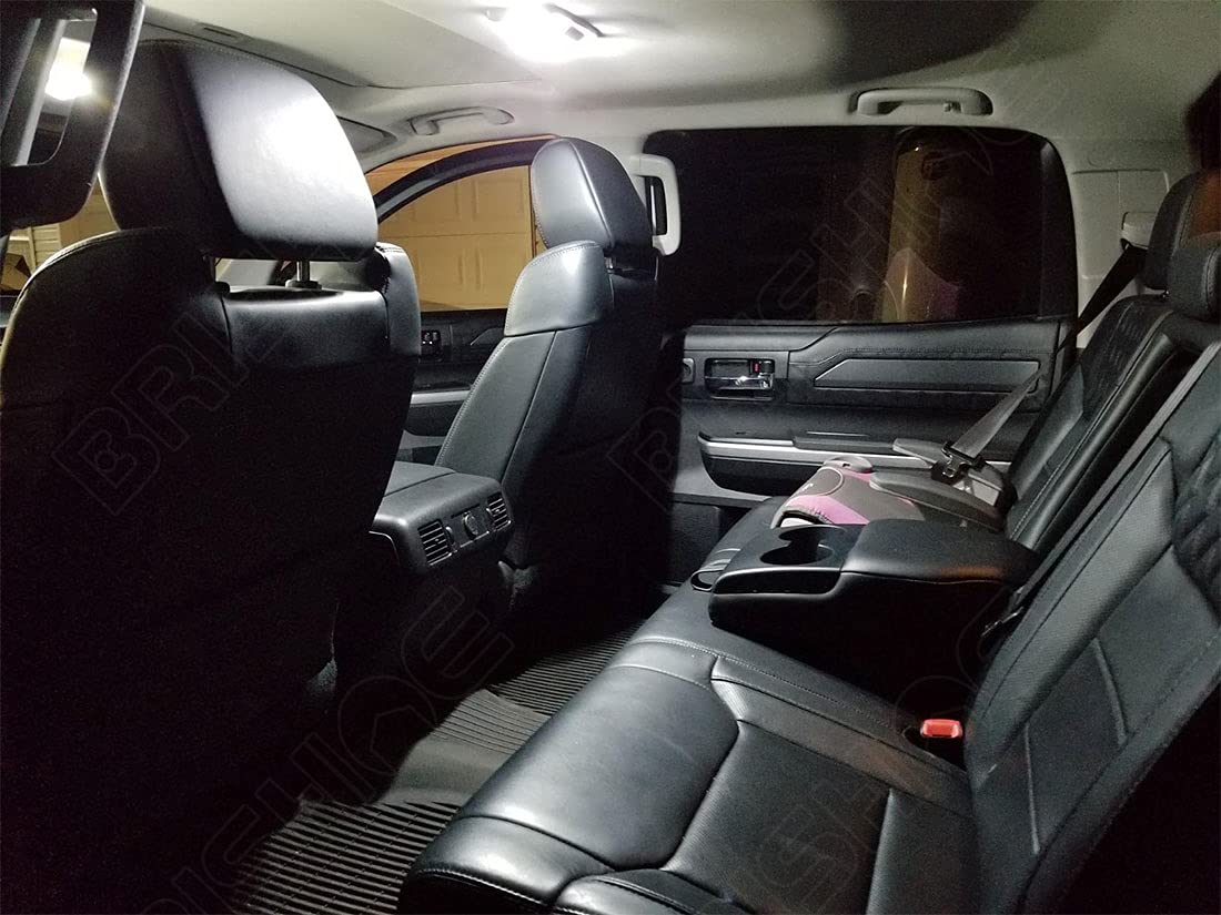 BRISHINE installed map and dome LEDs in Tundra cabin improving visibility