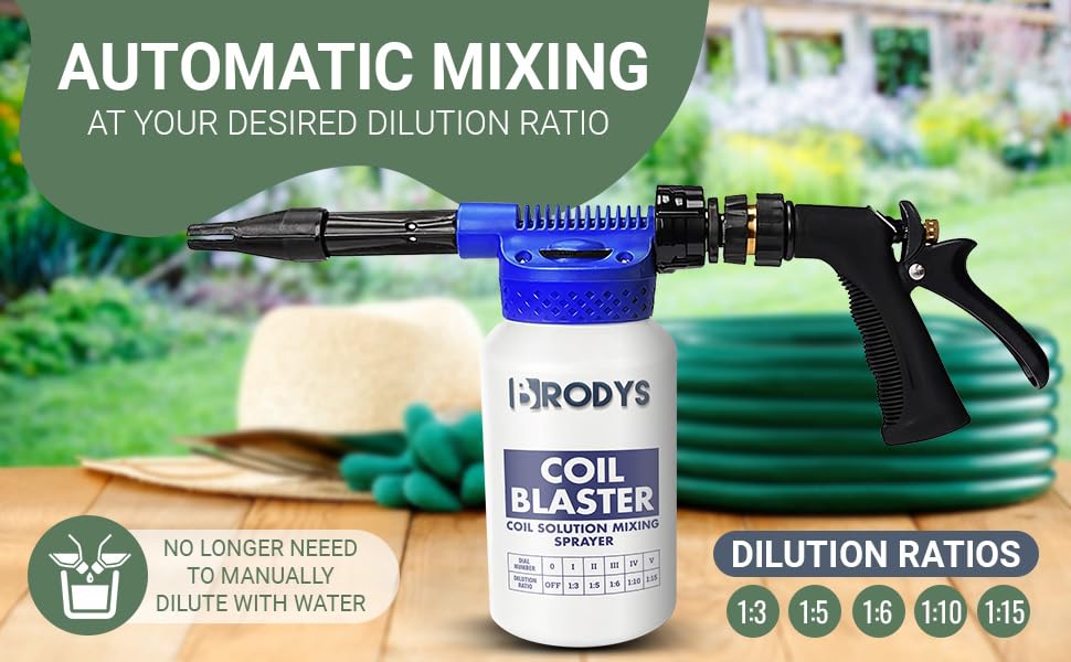 BRODYS Coil Blaster two-quart bottle showing larger capacity benefit