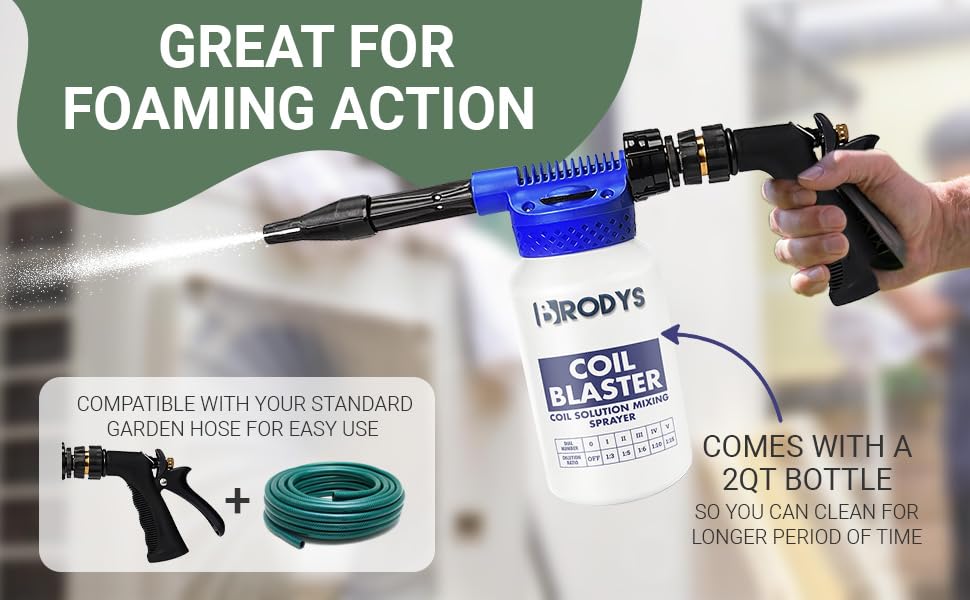 BRODYS Coil Blaster foaming wand close-up enhancing foam performance