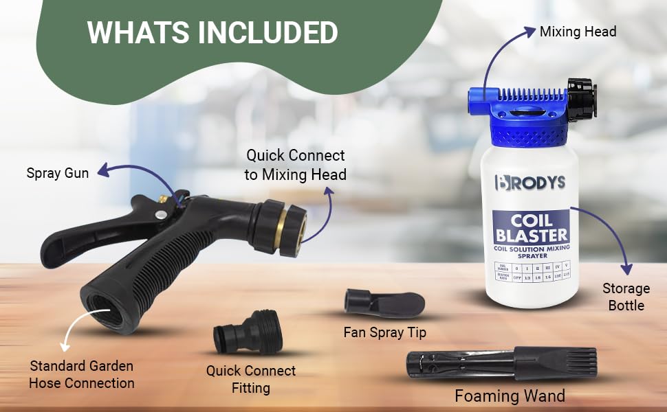 BRODYS Coil Blaster hose handle being pulled for controlled application