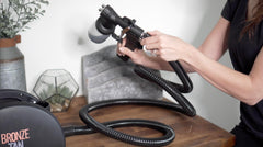 Bronze Tan replacement gun nozzle closeup illustrating even spray performance