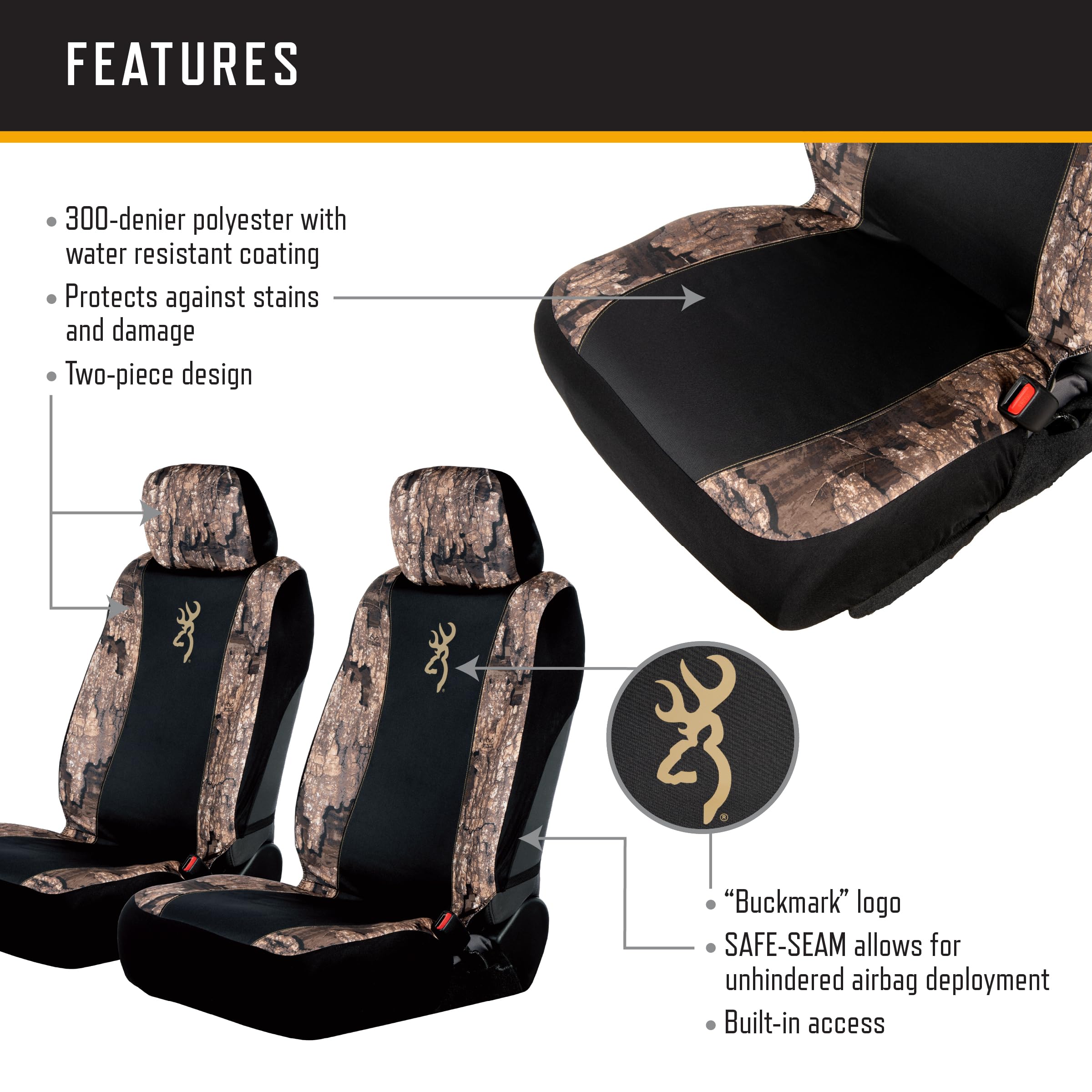 Browning close-up of water-resistant polyester texture highlighting durability benefit