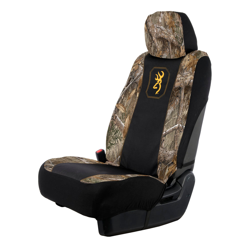 Browning front seats with Realtree Edge camo showing coordinated style and protection