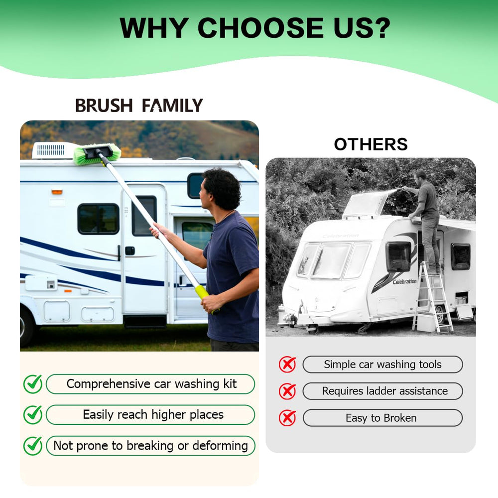 BRUSH FAMILY detailing brushes laid out cleaning vents and seams precisely