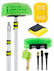 BRUSH FAMILY telescoping pole extended showing height reach and control