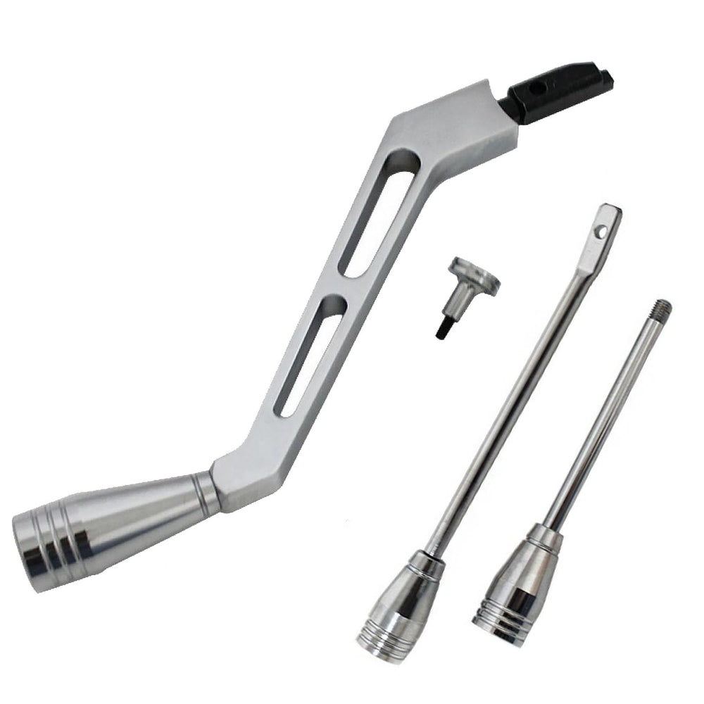 BST BSSP front view of polished billet shifter assembly showing upgraded appearance and fit