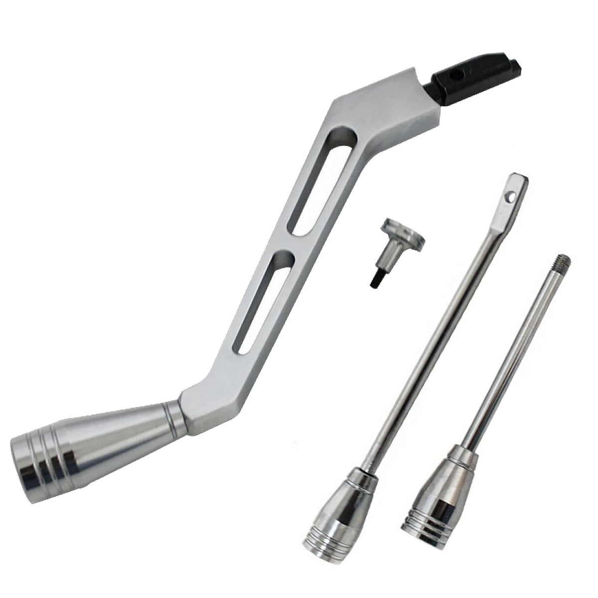 BST BSSP front view of polished billet shifter assembly showing upgraded appearance and fit