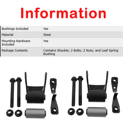 BST BSSP shackle mounted on leaf spring demonstrating correct fit and alignment