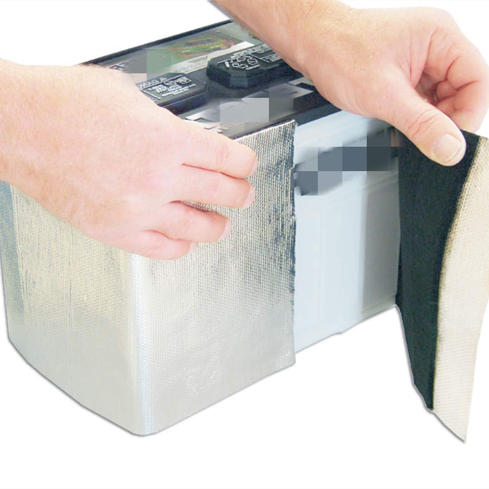 BSTFLEX front packaging showing kit and dimensions, protects battery from heat