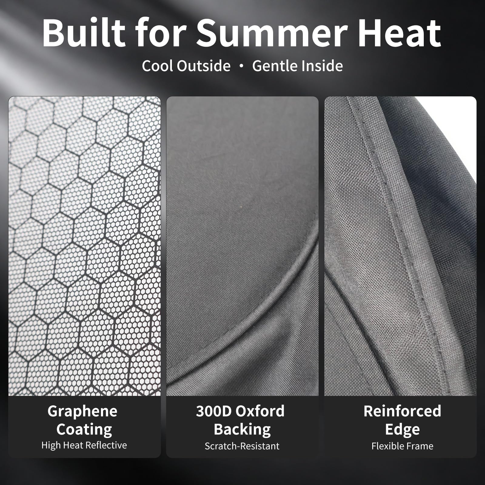 bTesLwodyi installed inside a Tesla Model 3 showing reduced glare and cooler cabin