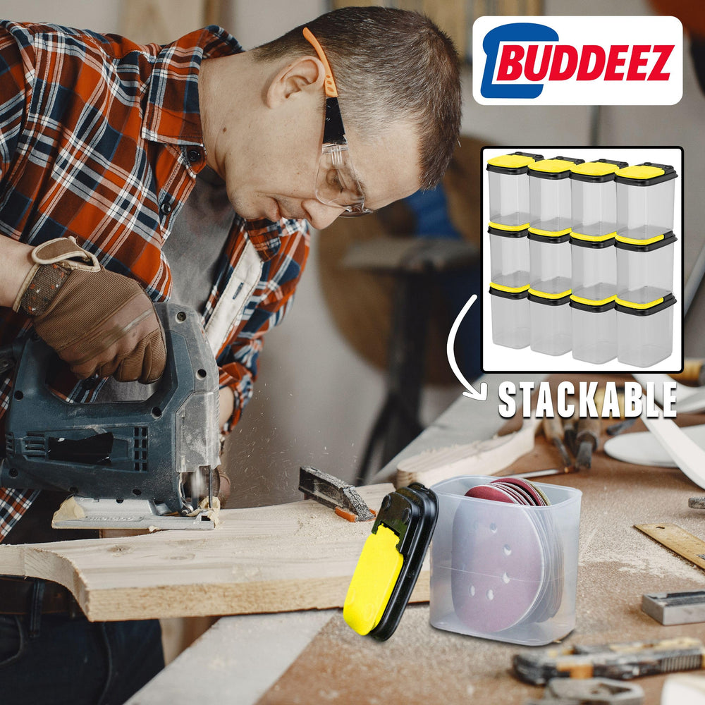 Buddeez clear side close-up revealing contents quickly for efficiency