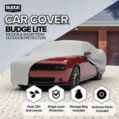 Budge close-up of breathable fabric texture protecting paint
