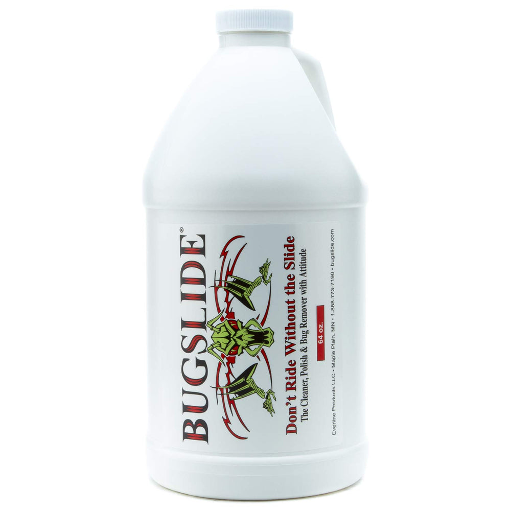 BugSlide 64 oz front label showing product and refill size for convenience