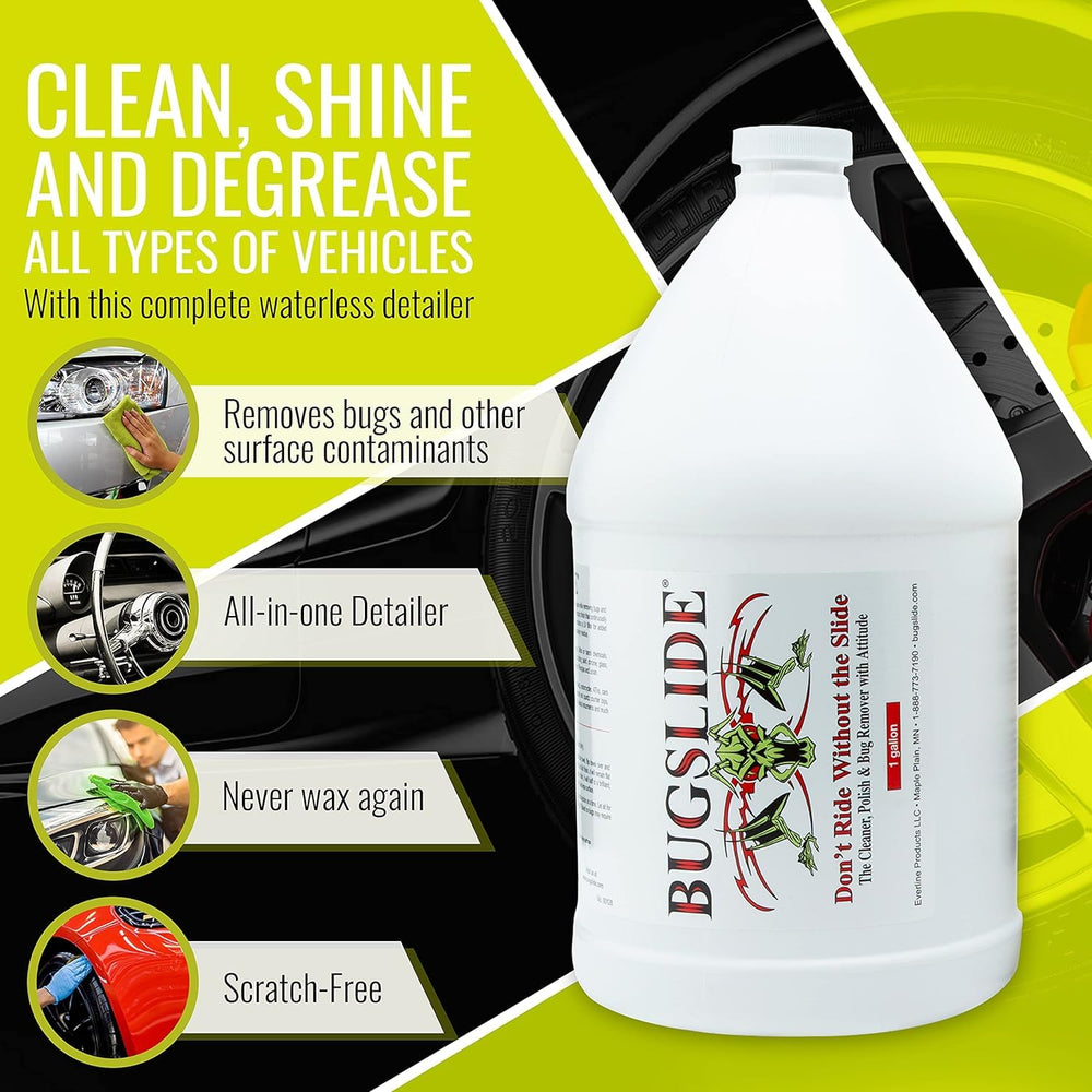 BugSlide being used on boat hull to degrease and protect surfaces