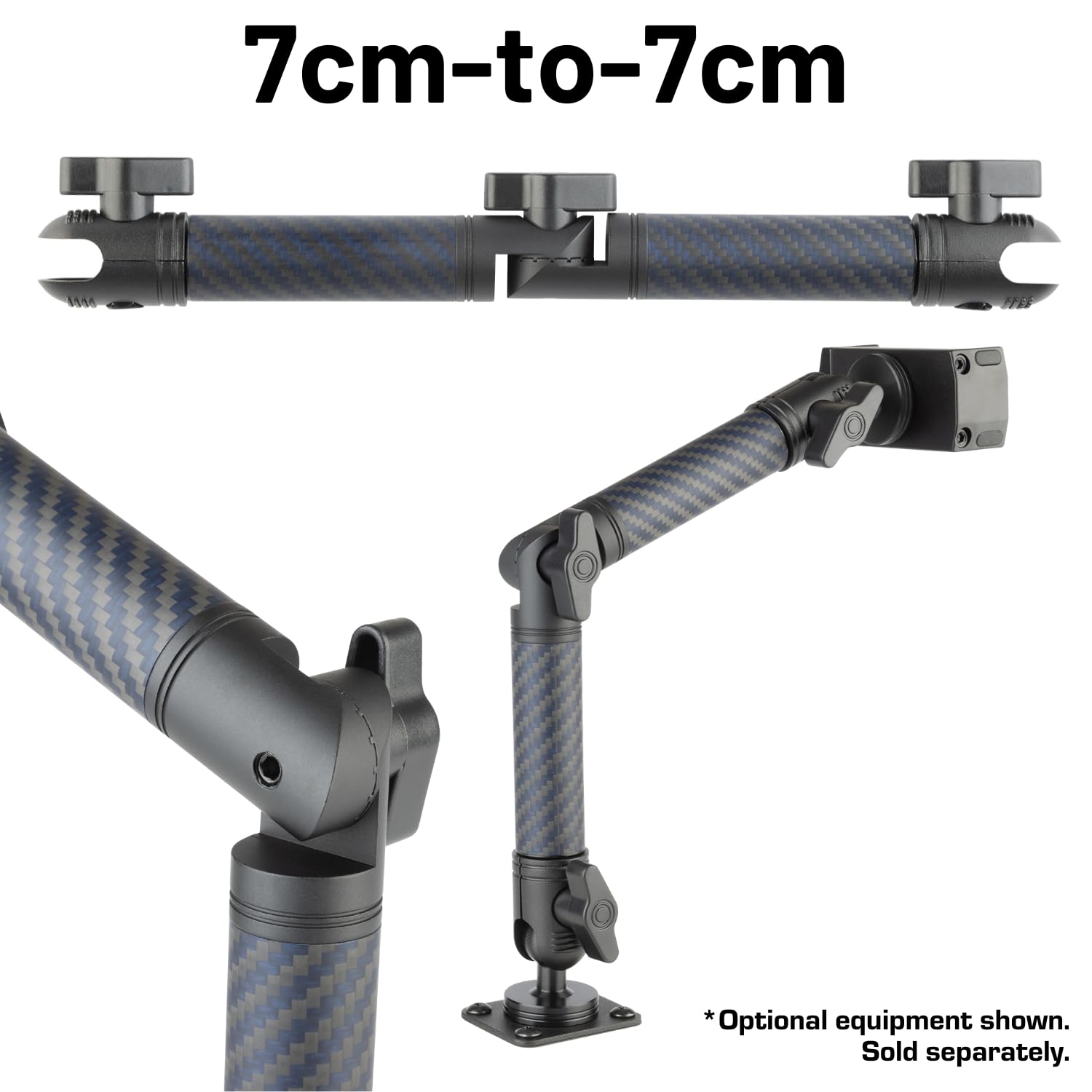 Bulletpoint close-up of articulating elbow showing precise locking benefit