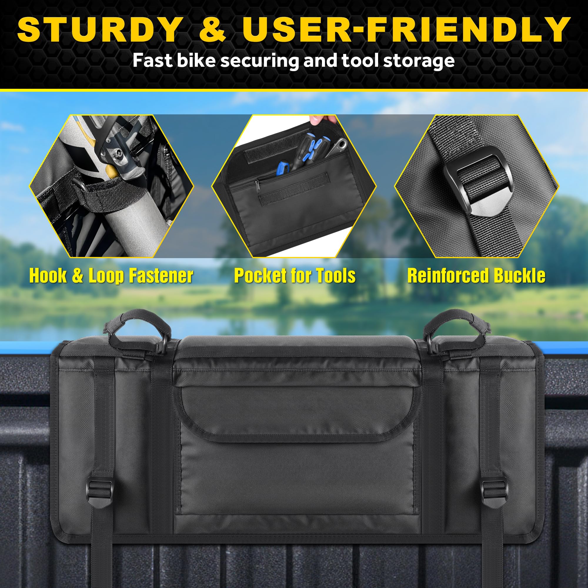 Bumbee rear tool pocket open organizing repair tools and gear