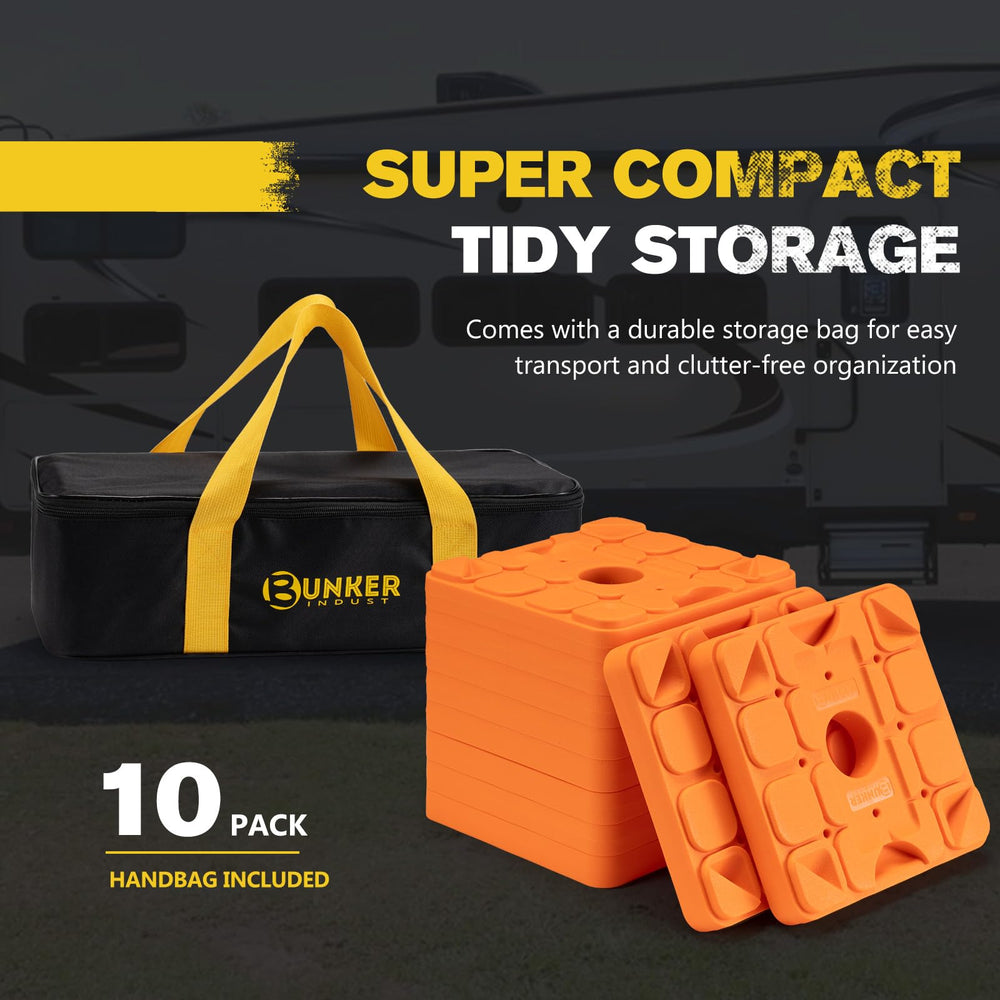BUNKER INDUST label detail showing polypropylene material and load rating
