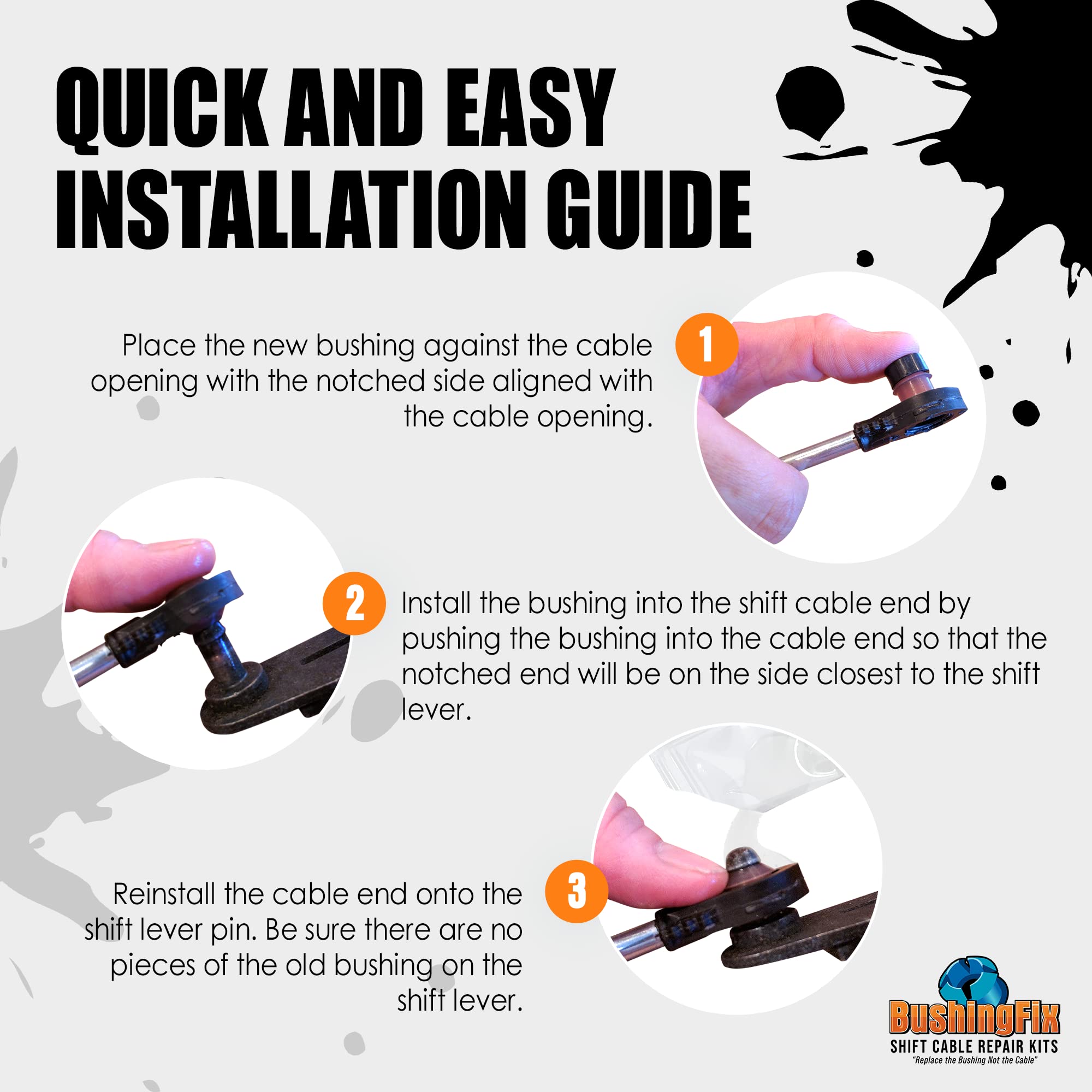 BushingFix in-car installation action restoring firm shifter feel quickly