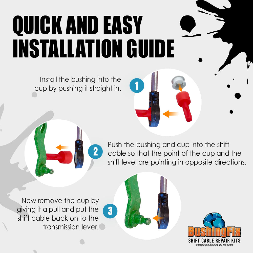 BushingFix TB1Kit instruction sheet and tools for clear guided install