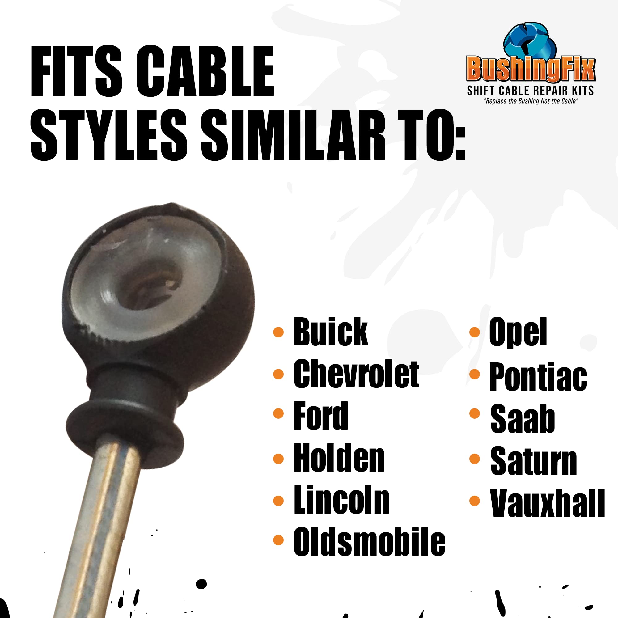 BushingFix bushing installed on a transmission shift cable restoring tight linkage