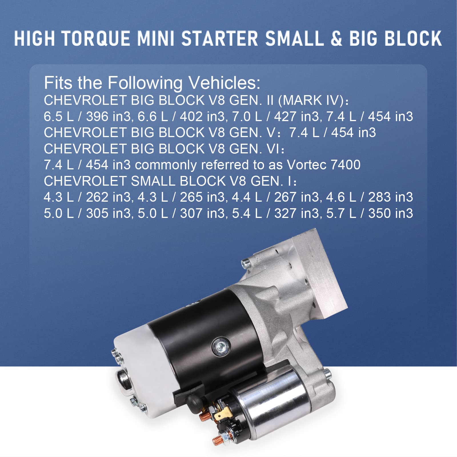 BUSIDN starter gear close-up showing nine-tooth pinion and durable engagement