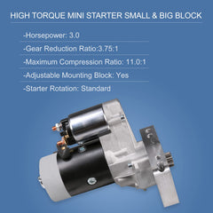 BUSIDN starter side profile highlighting adjustable billet block for precise fitment