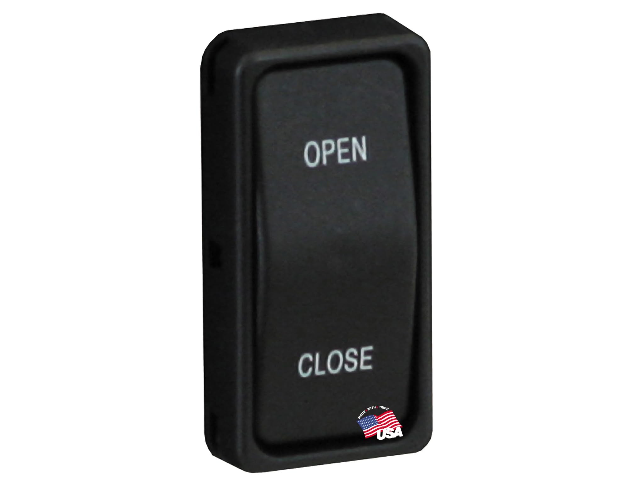 Buyers Products front view rocker switch showing terminals and easy replacement benefit