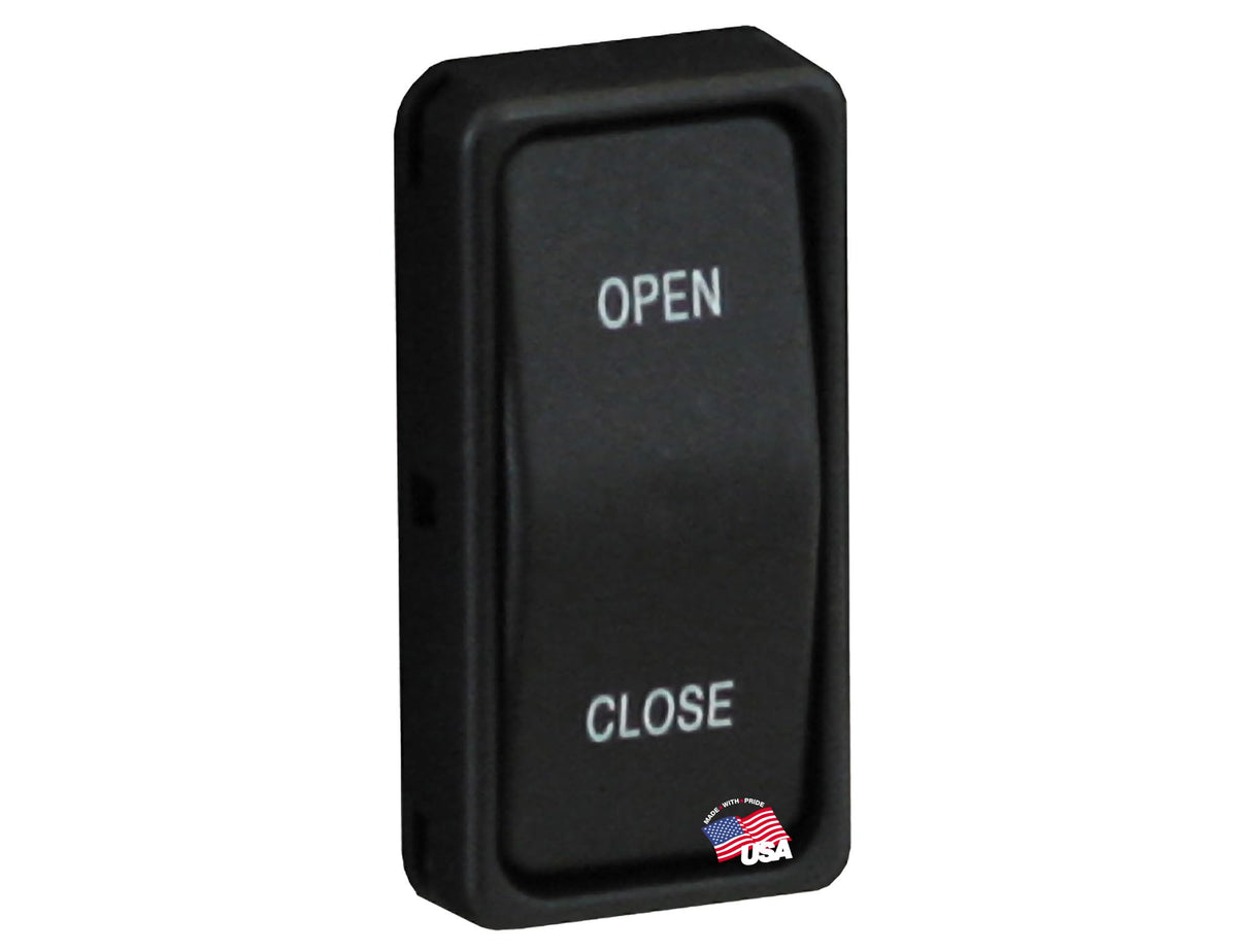 Buyers Products front view rocker switch showing terminals and easy replacement benefit