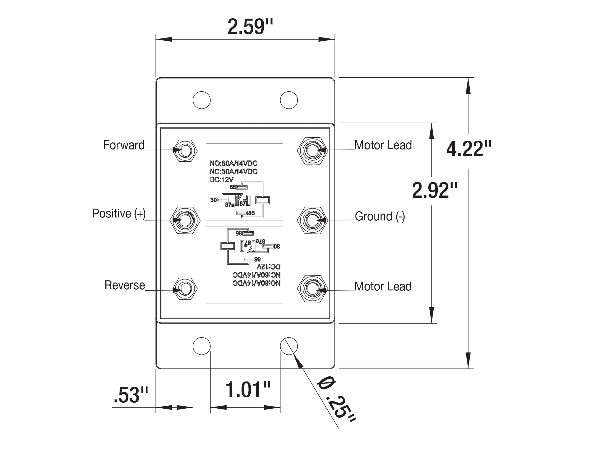 Buyers Products 5541100 wiring close-up with terminals, easy installation benefit