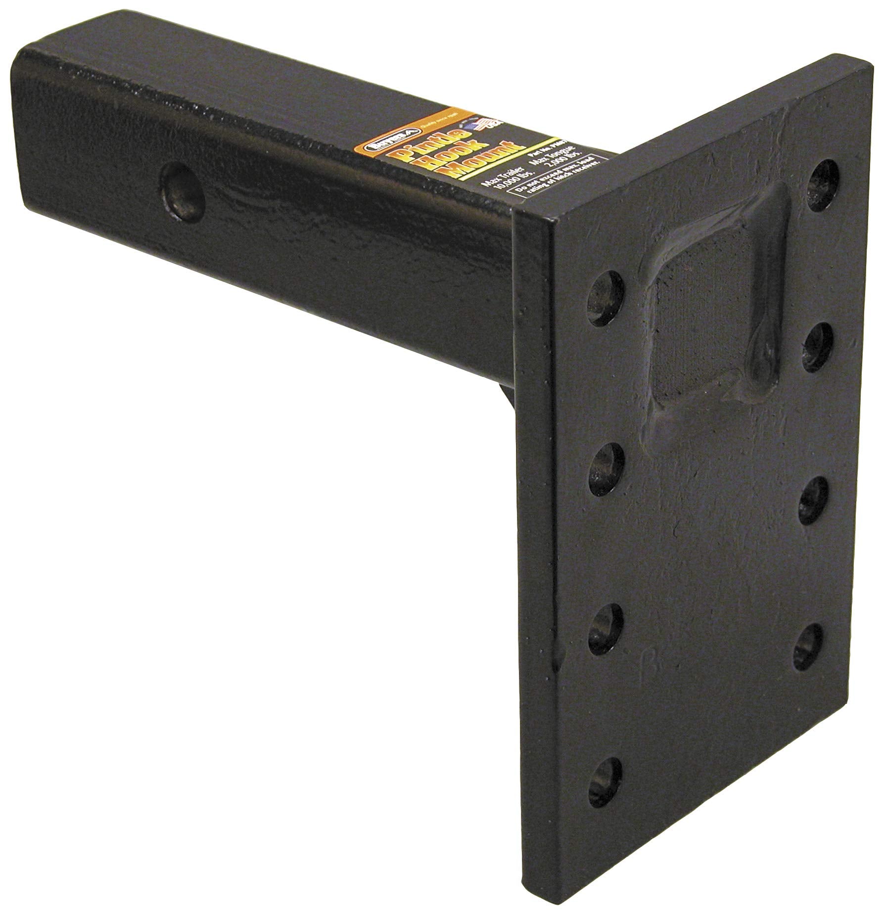 Buyers Products Company PM87 front view showing mount plate and receiver fit for secure towing