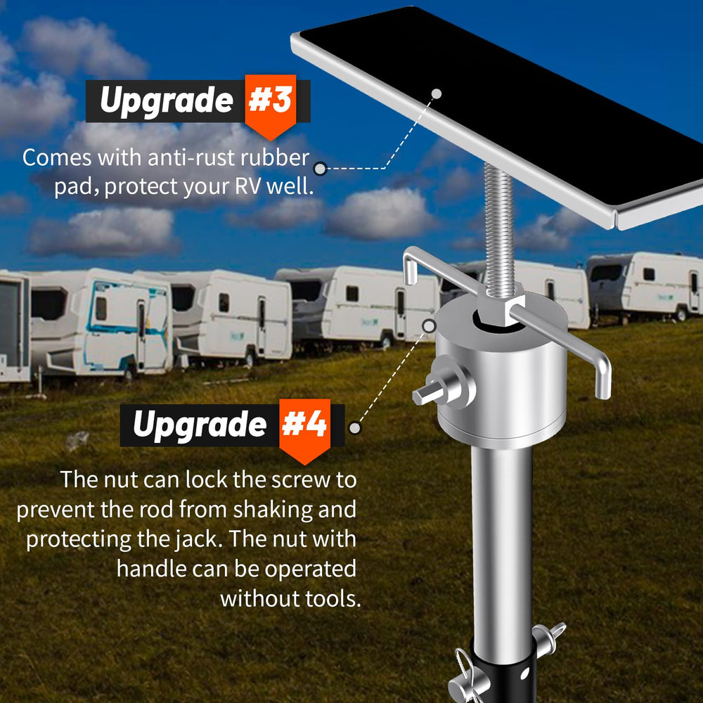 BuyGoe adjustable jack extended to show 16 to 36 inch height range benefit
