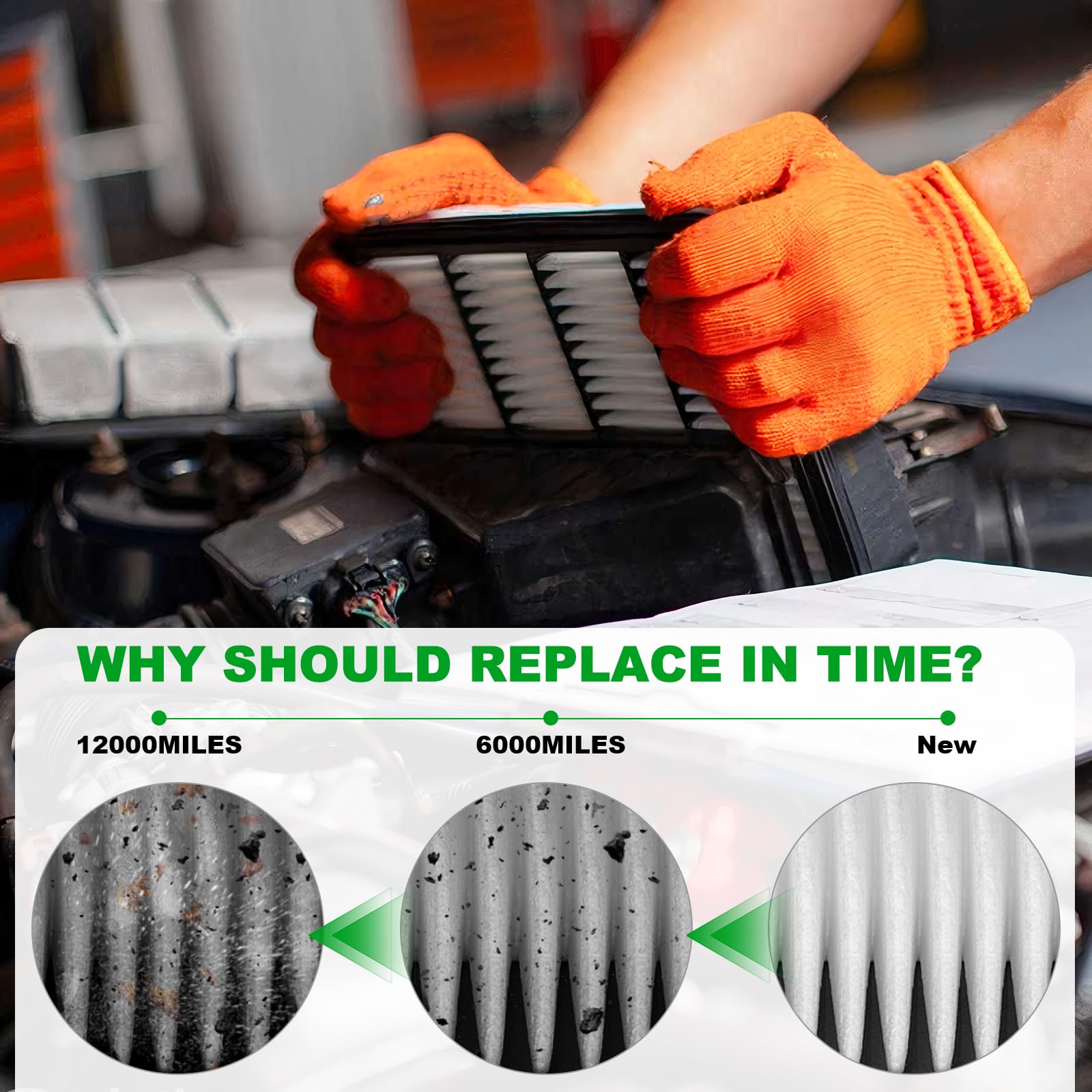 BX-Good engine filter close-up highlighting gasket and seal for steady airflow benefit