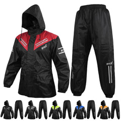 BYKR front view jacket and pants showing full rain protection and fit