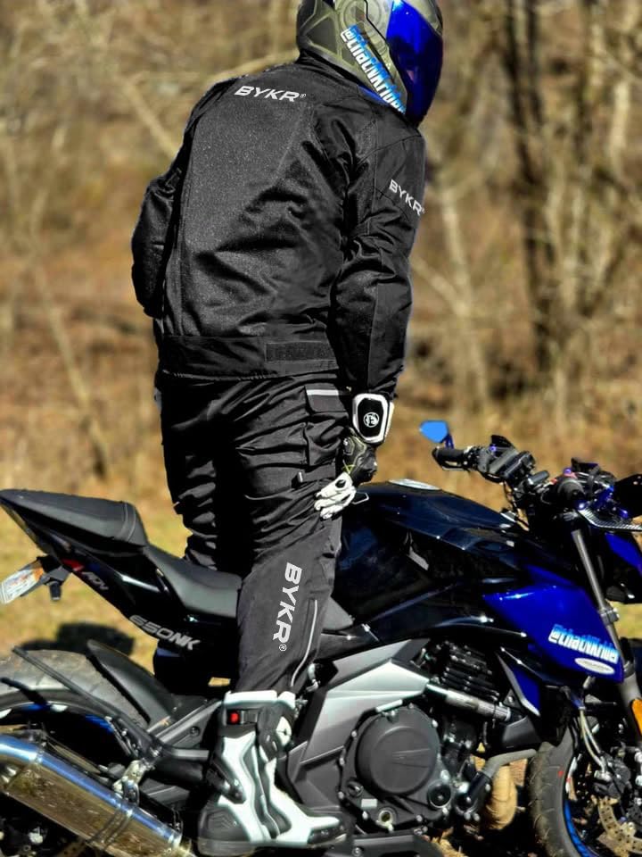 BYKR in use on adventure bike demonstrating riding comfort