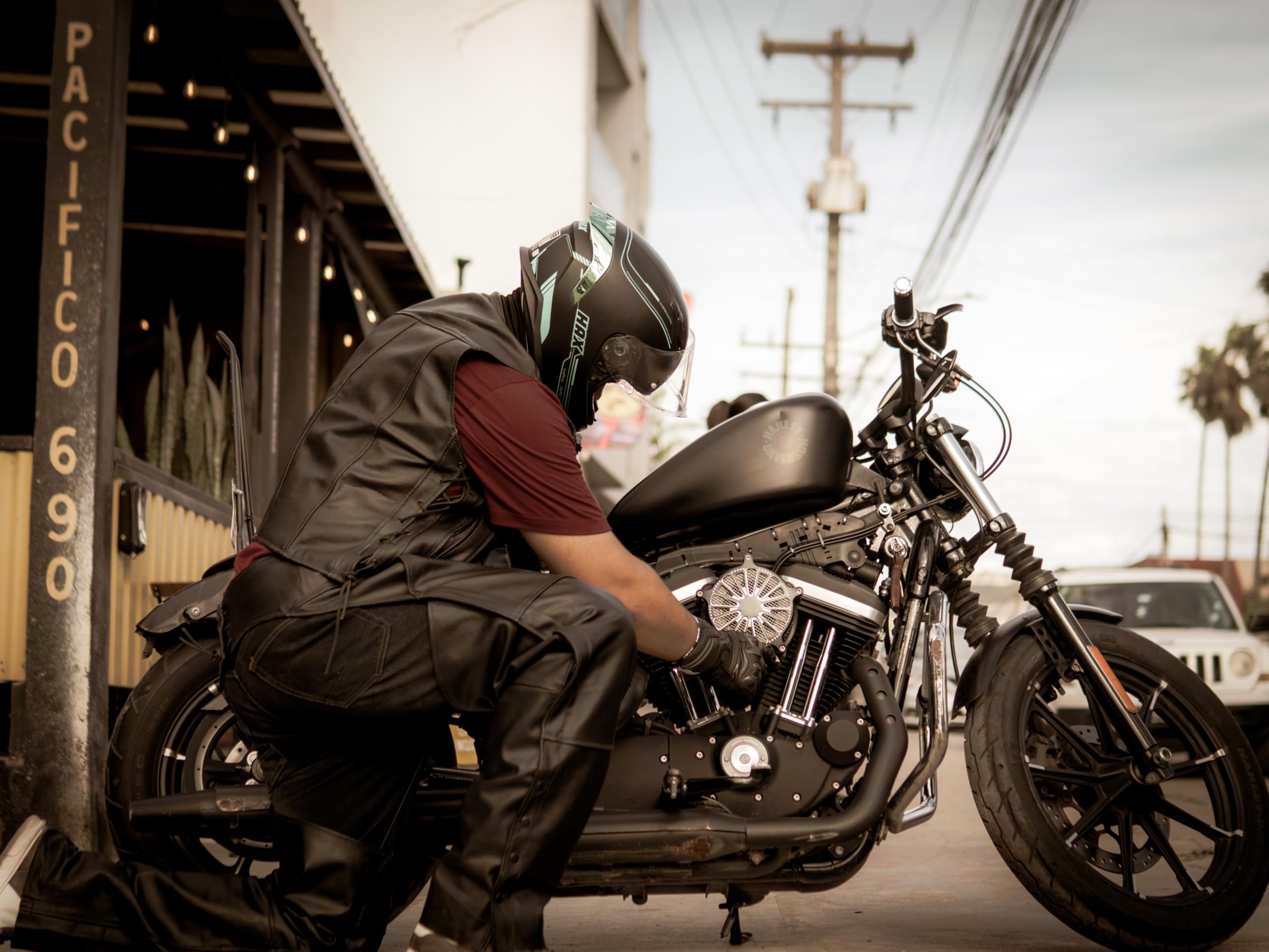 BYKR vest styled on urban rider conveying versatile everyday biker look