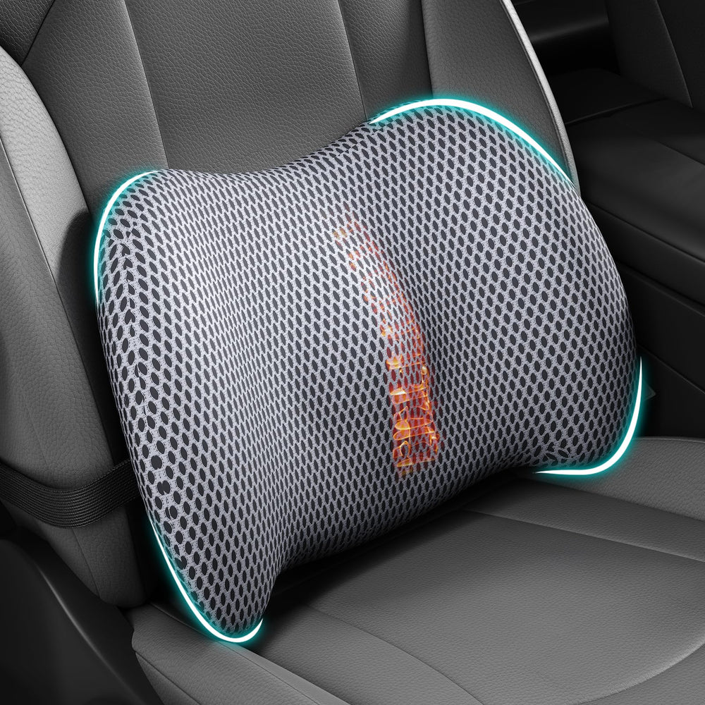 BYMECOST front view lumbar pillow showing ergonomic shape and all-day comfort
