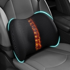 BYMECOST front view of lumbar pillow showing contour and support benefit