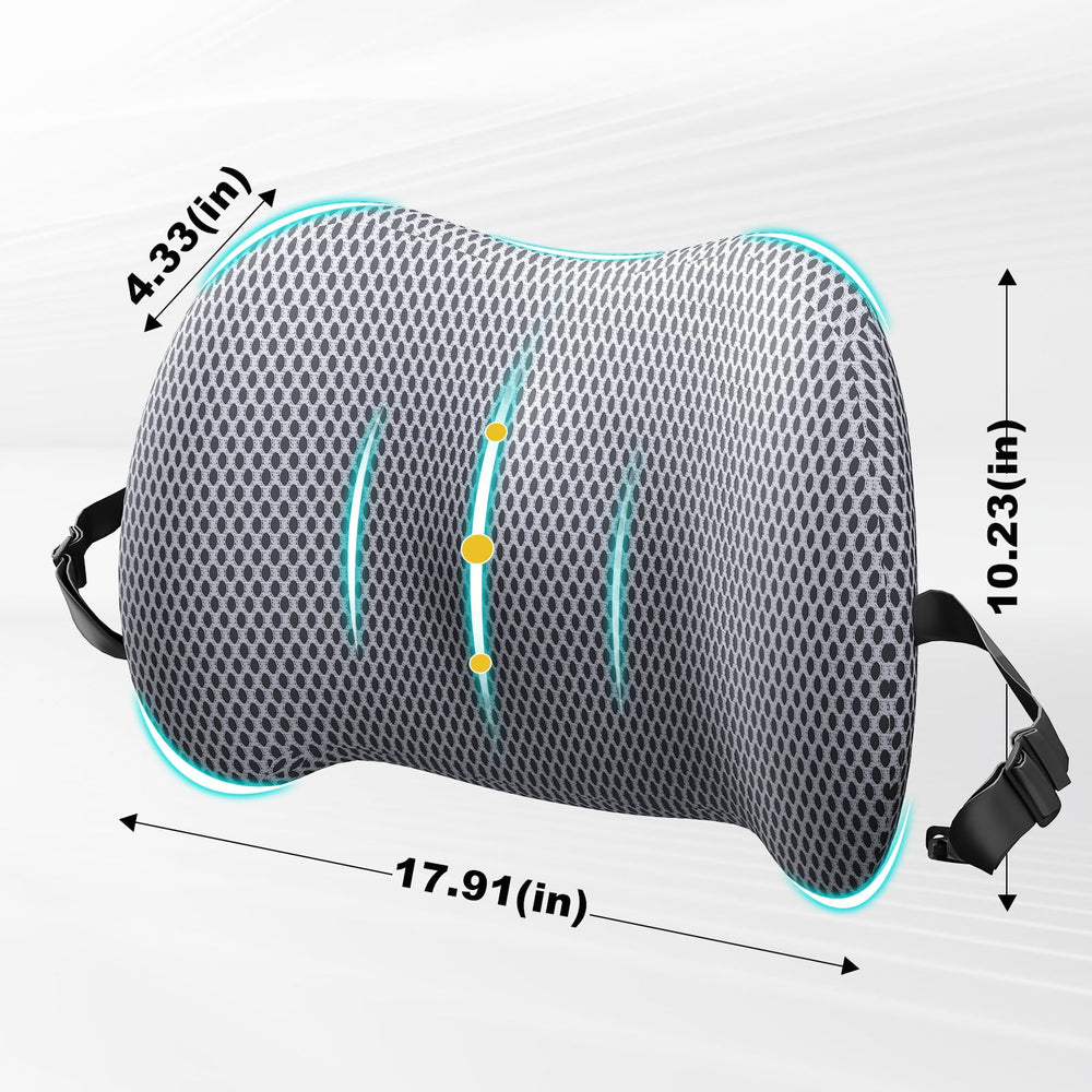 BYMECOST side profile highlighting contoured curve for precise lumbar support