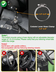 BystralX 110dB horn mounted under dash for audible alerts in noisy conditions