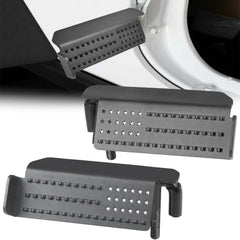 BystralX front-mounted foot pegs on Wrangler showing sturdy platform and quick install