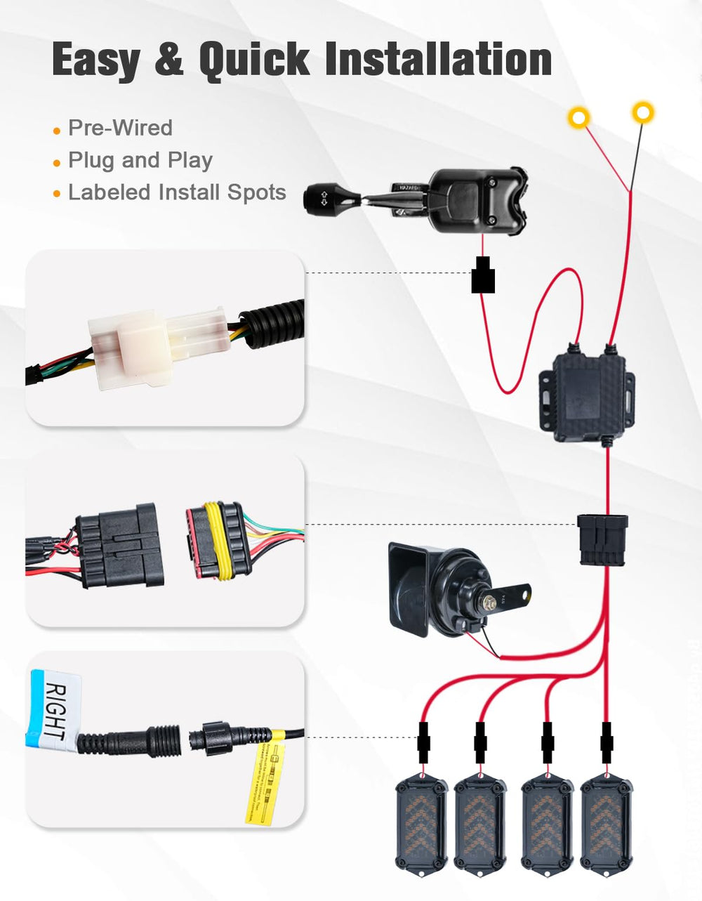 BystralX signals beside a tape measure showing cable length and scale