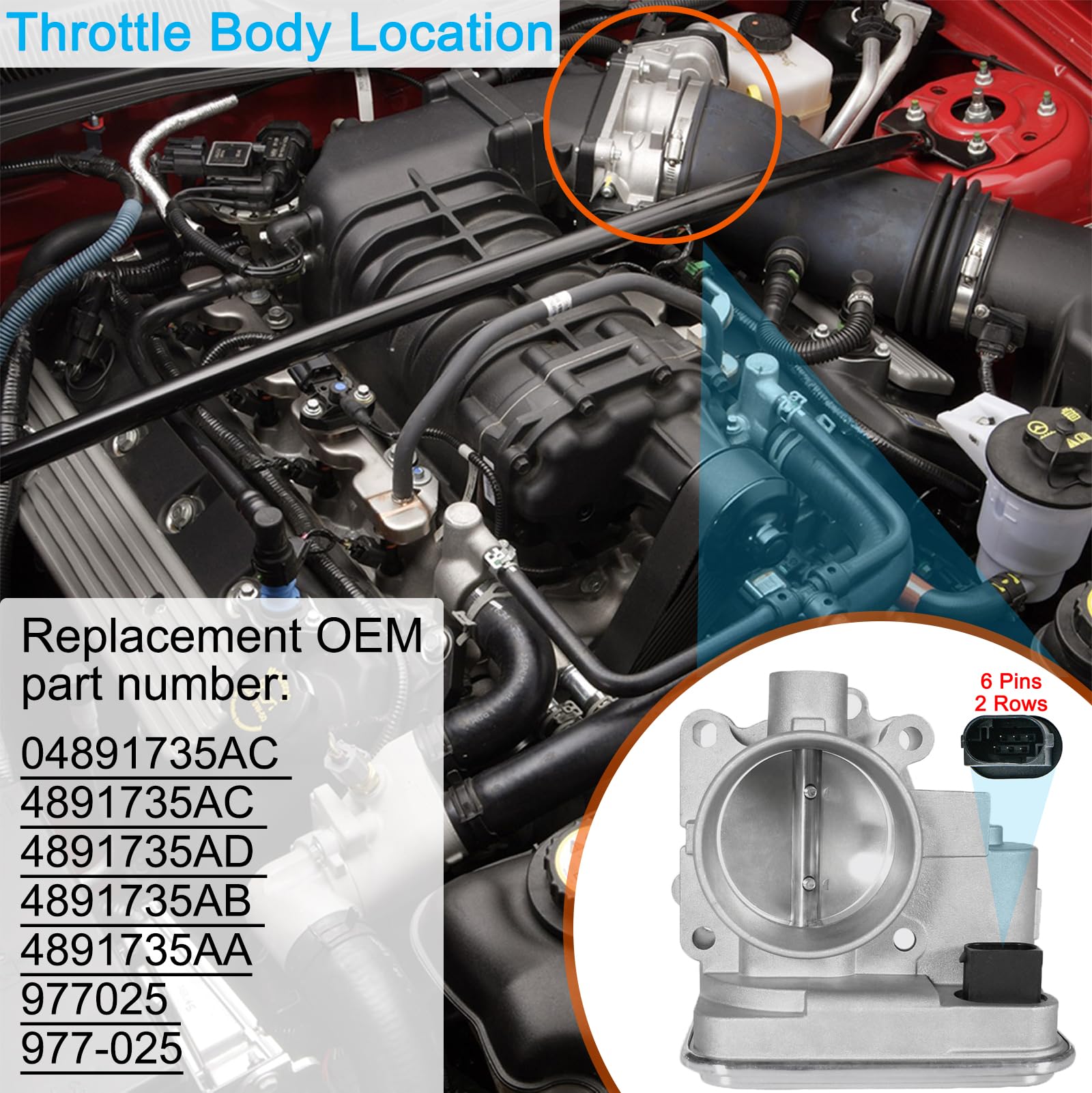 BZANPAR throttle body installed in engine bay demonstrating restored throttle response
